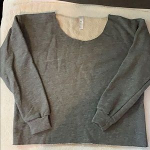 American apparel raw edge sweatshirt